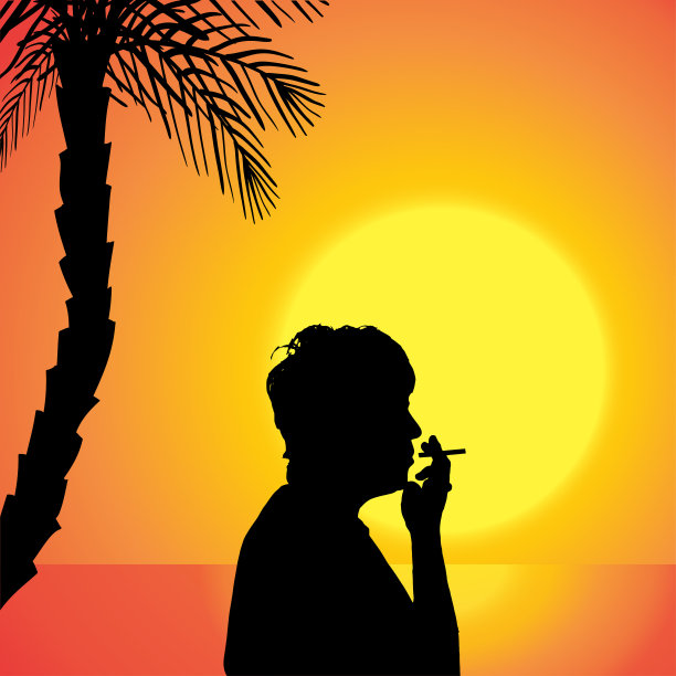 一个女人的矢量剪影。图片下载