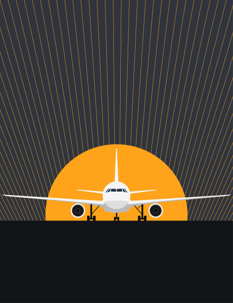 跑道上的飞机图片下载