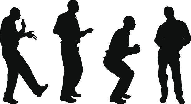 一个人的矢量剪影。图片下载