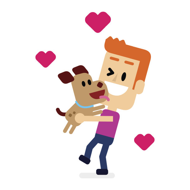 狗爱男孩图片下载
