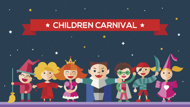 儿童嘉年华-平面设计人物网站横幅图片下载