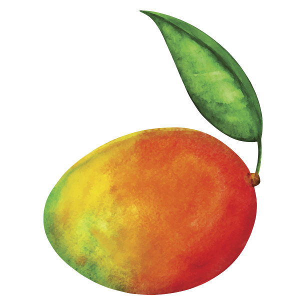 水彩芒果水果素材图片