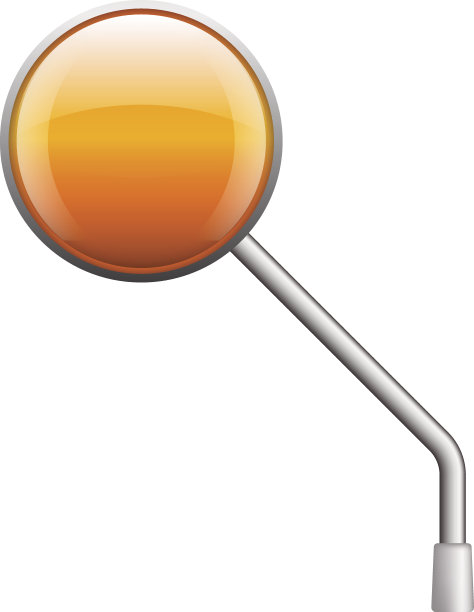 矢量橙色卡车转向信号图片下载