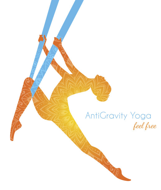 反重力瑜伽塑造女性轮廓图片下载