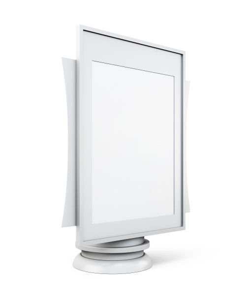 模拟灯箱孤立的白色背景。三维渲染图片下载