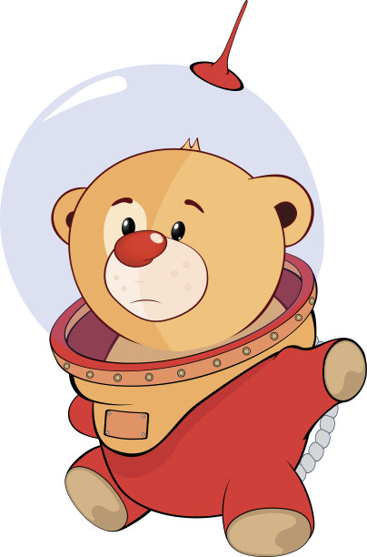 可爱的毛绒小熊卡通图片下载