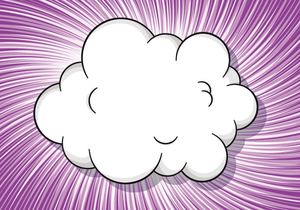 漫画风格的演讲泡泡与抽象的漩涡背景图片下载