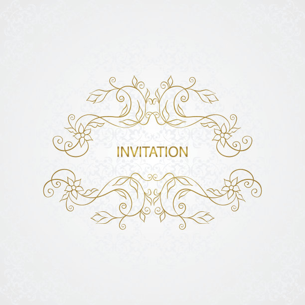 向量装饰框。设计模板的优雅元素。素材图片