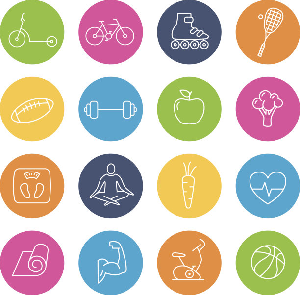 健康的生活方式的图标图片下载
