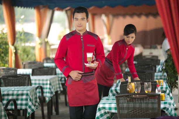 穿着服装的职业是中国服务员图片下载