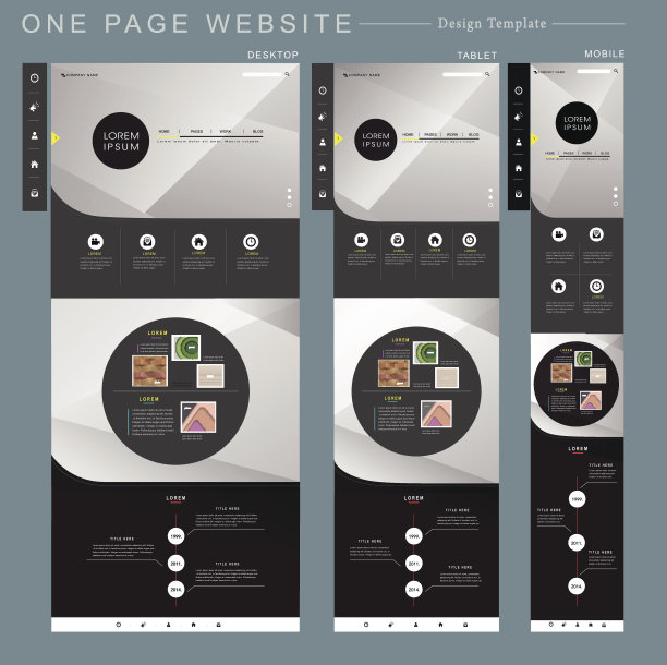 现代单页网站模板设计图片下载