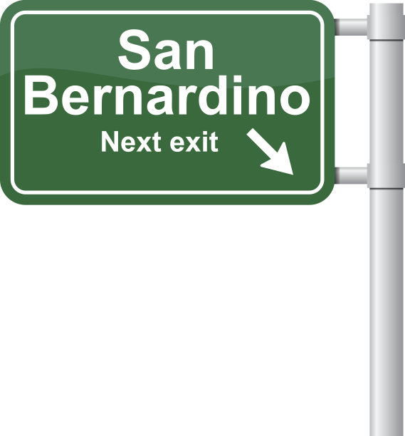 圣贝纳迪诺下一个出口绿色信号向量图片下载