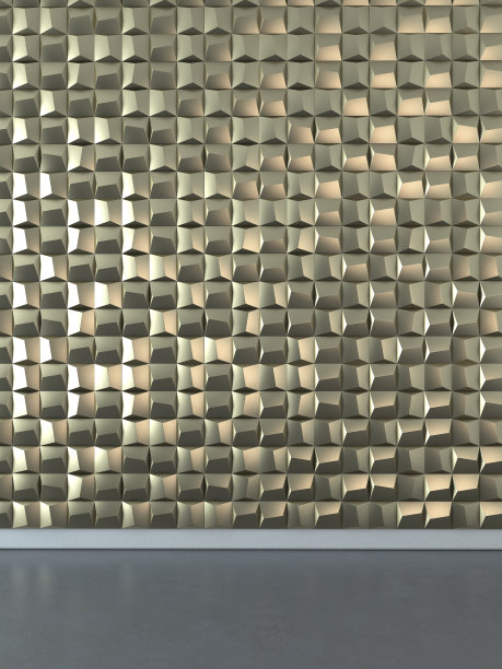 3D墙面装饰金色效果图片下载