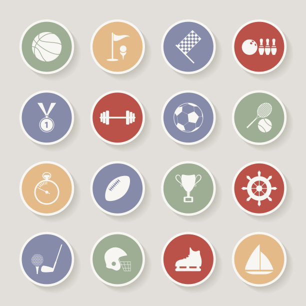 体育图标。矢量图图片下载