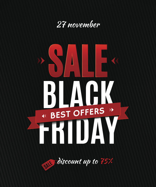 黑色星期五促销题词设计模板。黑色星期五促销海报素材图片