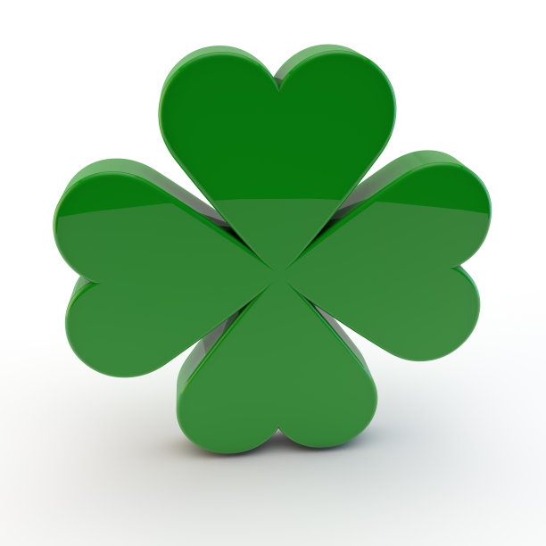 3d绿色三叶草符号图片下载