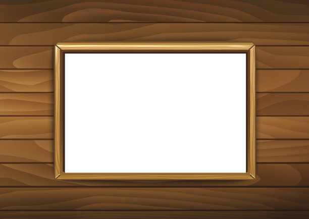 以砖木为背景的画框或照片图片下载