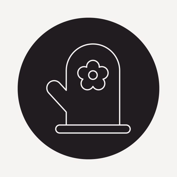 烘焙手套线图标图片下载