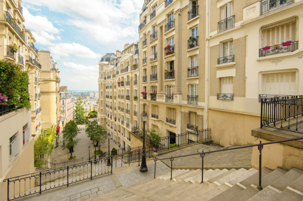 蒙马特的街景图片下载