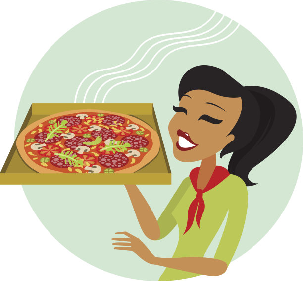 披萨女孩图片下载