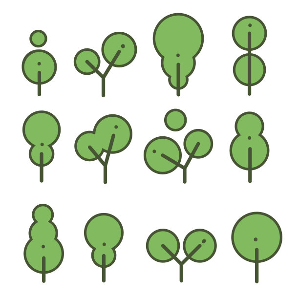 周围种植环保树木图片下载