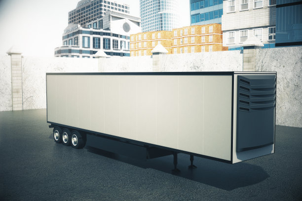 半挂车侧光图片下载