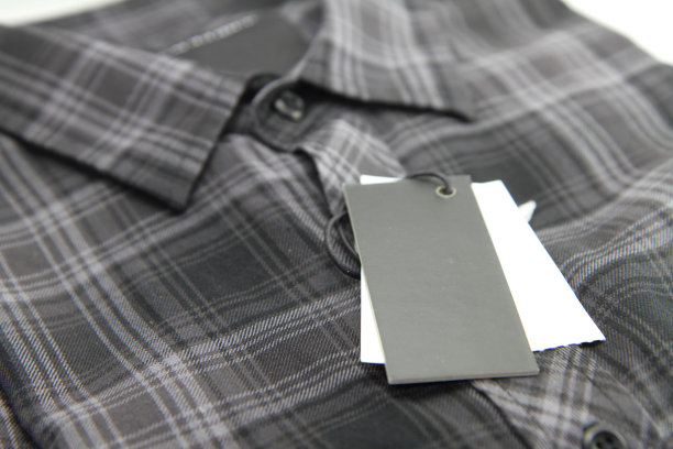格子衬衫的价格标签图片下载