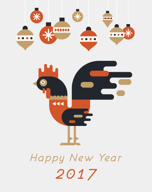 Rooster-Flat-New-Year副本图片下载