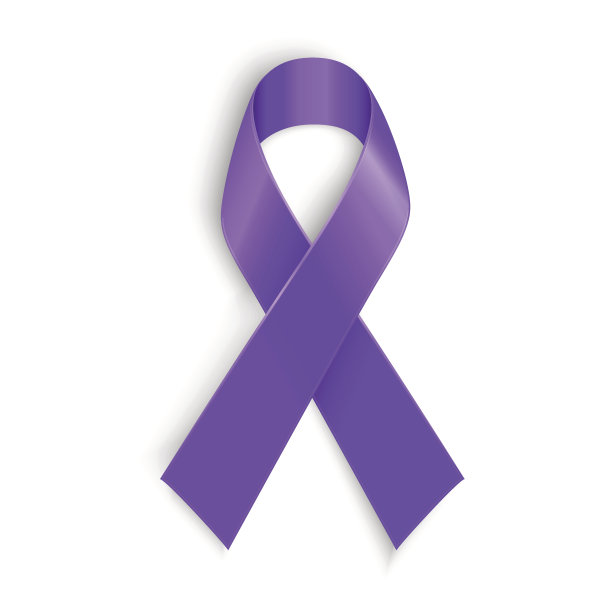 紫丝带象征对何杰金氏病的认识素材图片