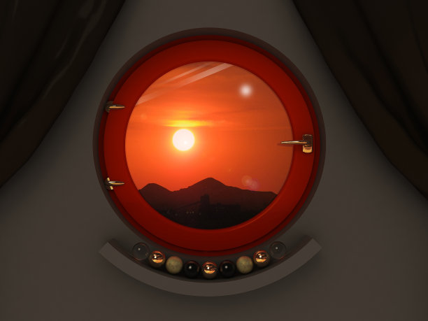 圆形窗口。图片下载