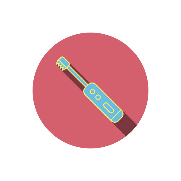 电动牙刷图标。牙齿清洁的迹象。图片下载