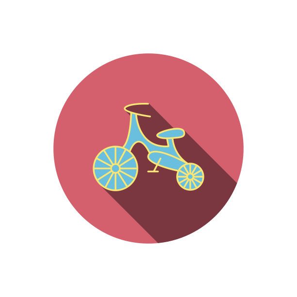 自行车图标。孩子run-bike迹象。图片下载