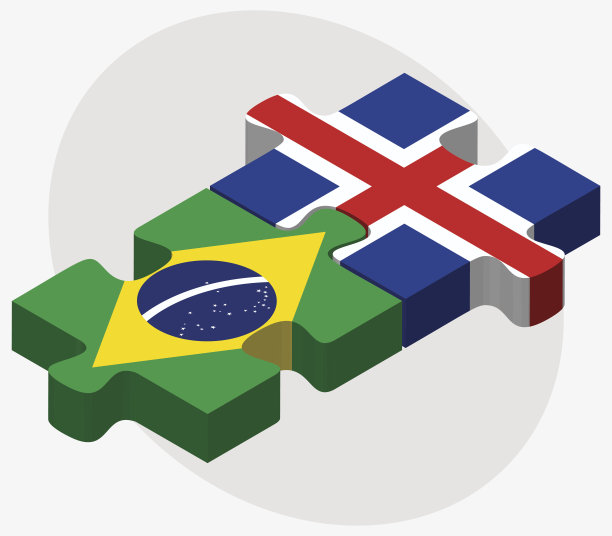 巴西和冰岛国旗图片下载