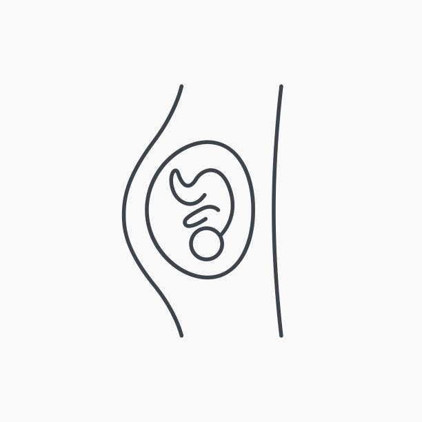 怀孕图标。医学遗传生态学的迹象。图片下载