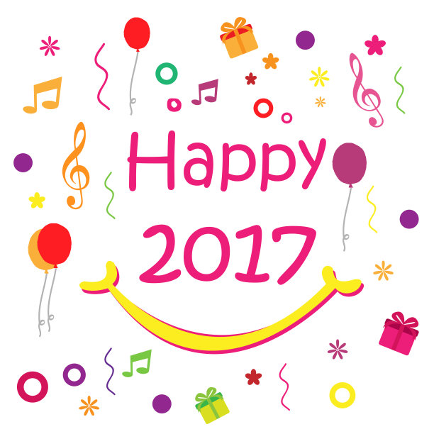 2017年新年快乐-插图图片下载