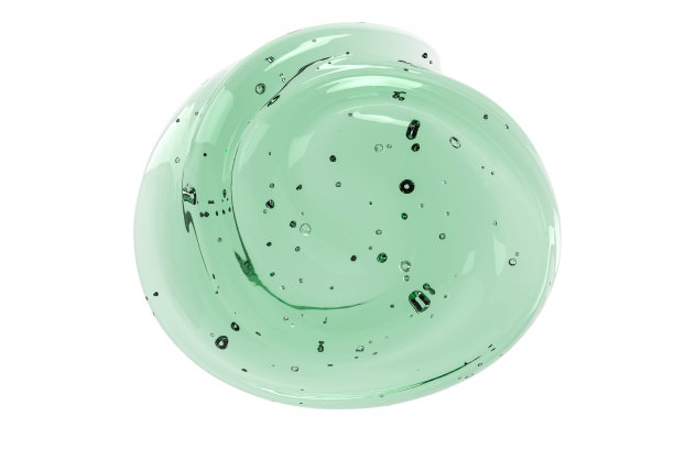 绿色化妆品凝胶孤立在白色图片下载