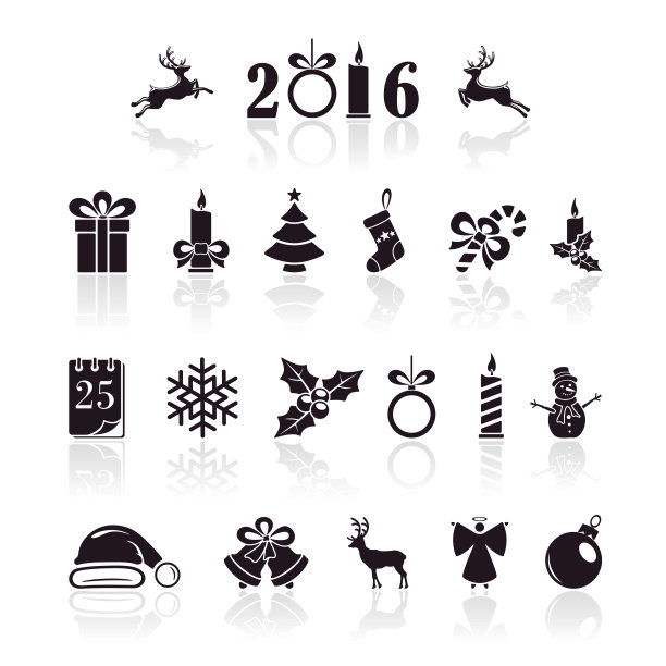 圣诞标志套装图片下载