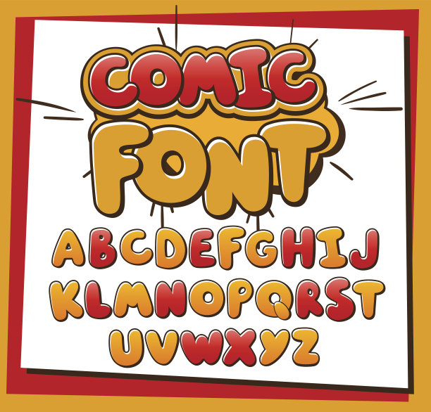 漫画字母表图片下载