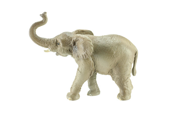 大象玩具孤立在白色背景上图片下载