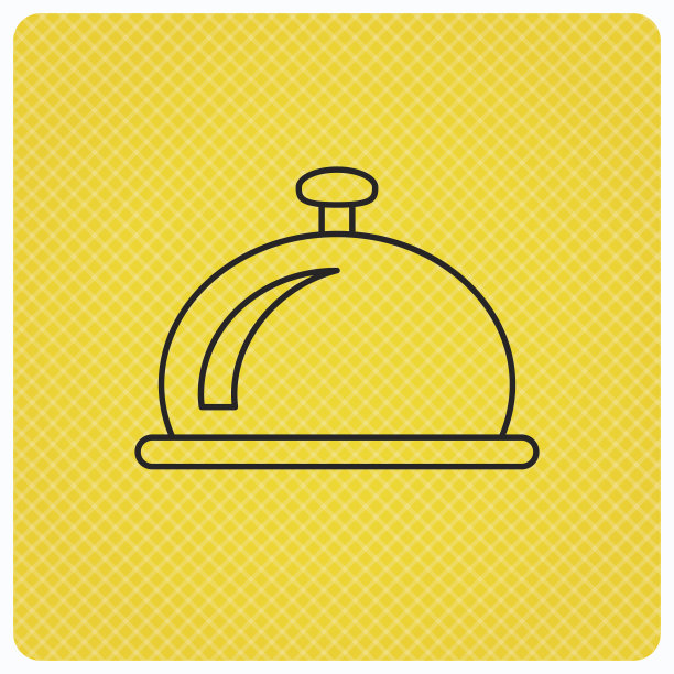 接待贝尔图标。酒店服务的迹象。图片下载