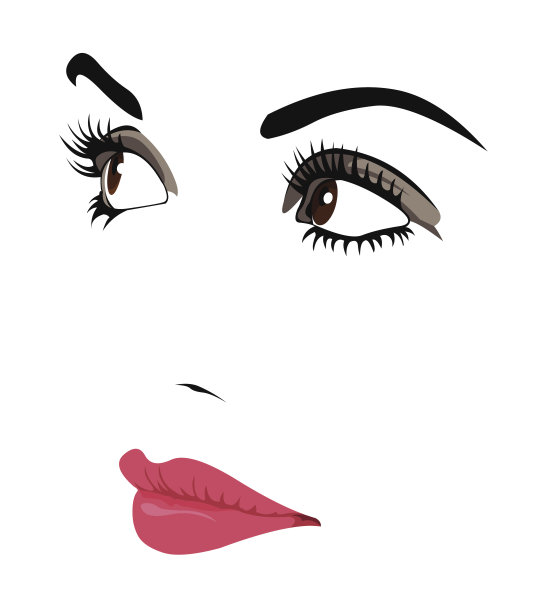 矢量肖像沉思女人的脸看着别处图片下载