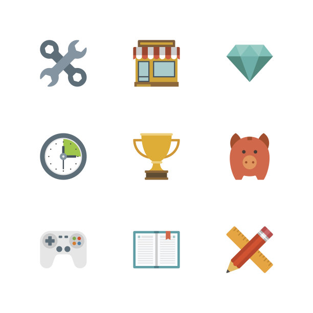 平面设计图标矢量符号的网站图片下载