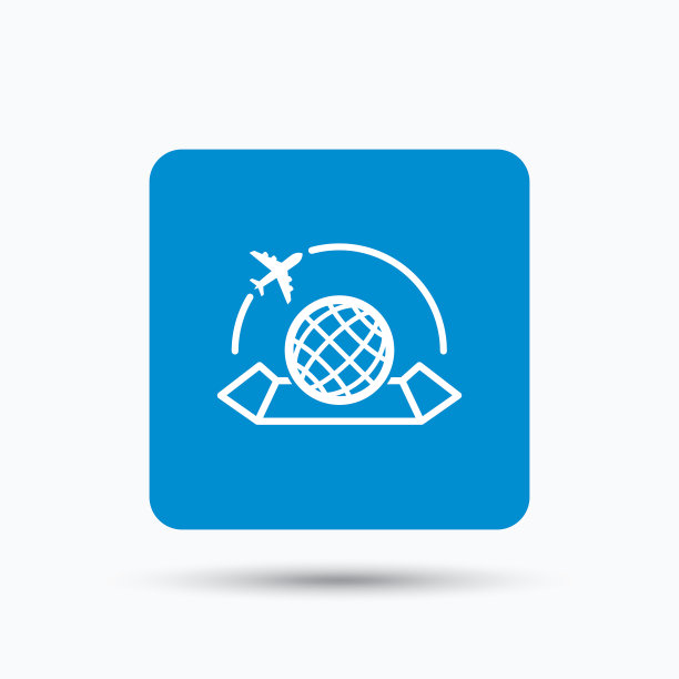 世界地图图标。飞机旅行的迹象。图片下载