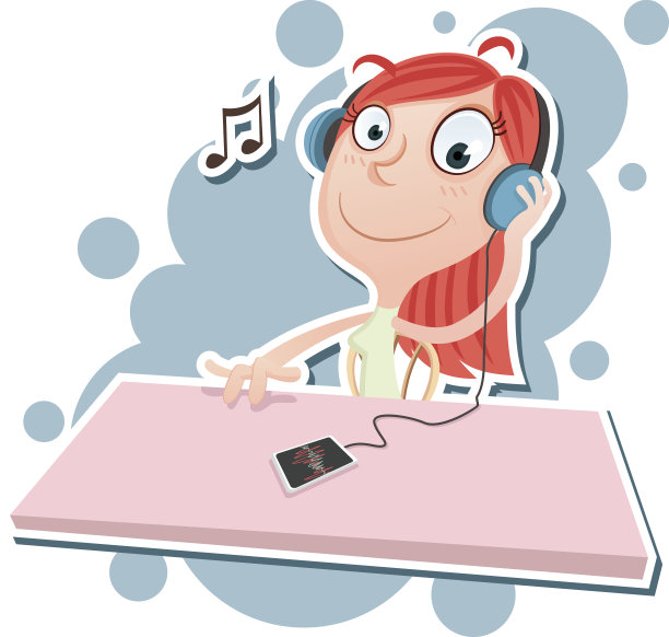 听音乐的女孩图片下载