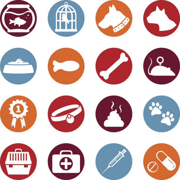 宠物图标向量集图片下载