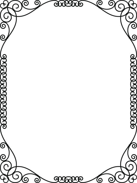 锻造镂空金属抽象黑色框架图片下载