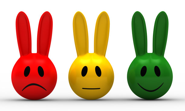 三只野兔在白色的背景上图片下载