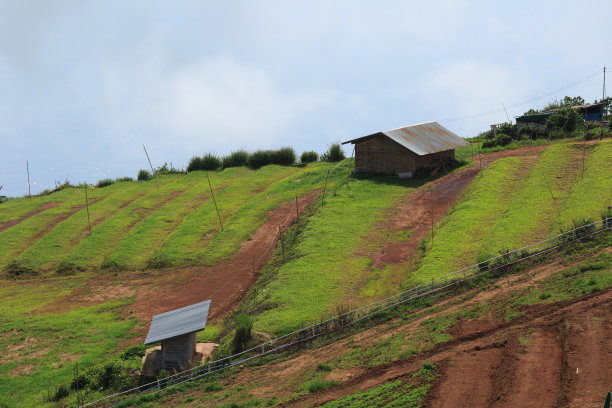 雾山小屋。降雨图片下载