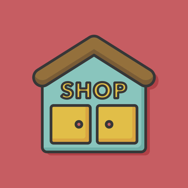 商店商店颜色线图标图片下载