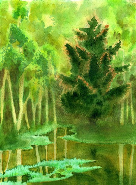 春天的洪水素材图片